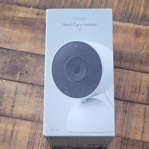 Google Nest Cam Indoor 2K, 3rd Gen Wired - Color: Snow